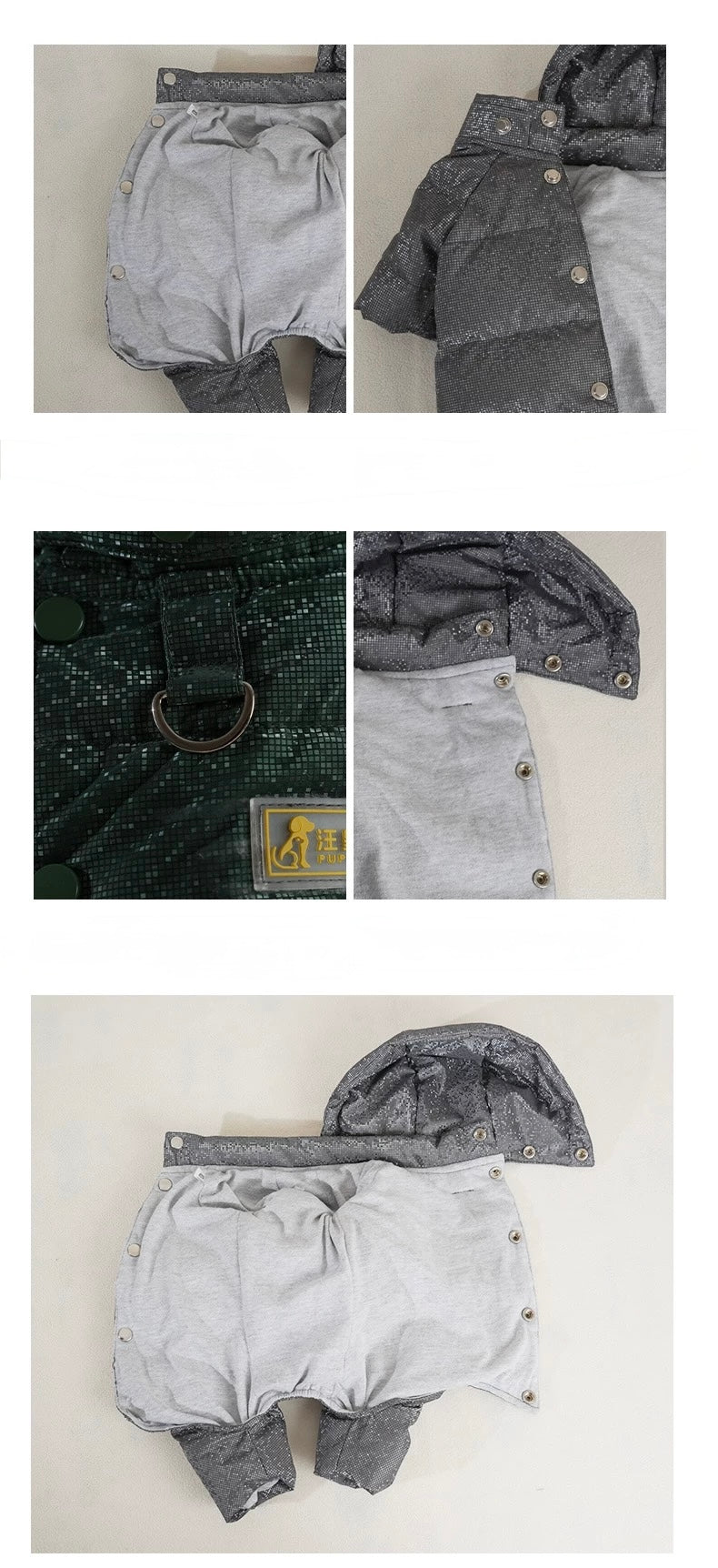 Blingbling Winter Dog Down Jacket- Female&Male Dogs/Detachable Hat