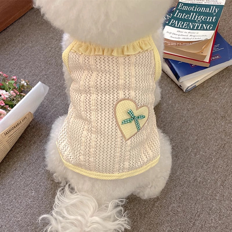 Sweetheart Mesh Puppy Tank Top – Ultra-Light Sleeveless with Lace Trim