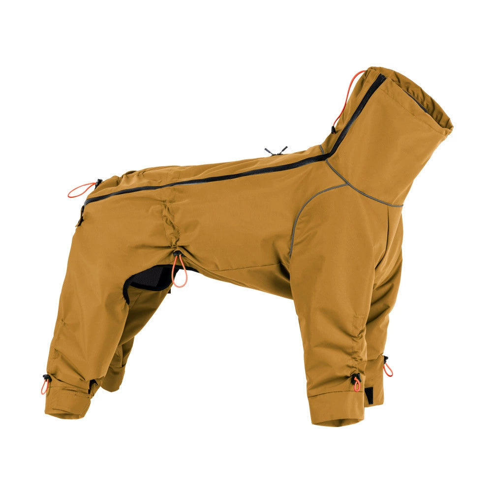 Large Dog Four-Legged Fleece-Lined Waterproof Jacket"