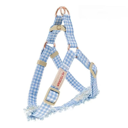 Chanel-Style Small Dog Leash & Harness Set