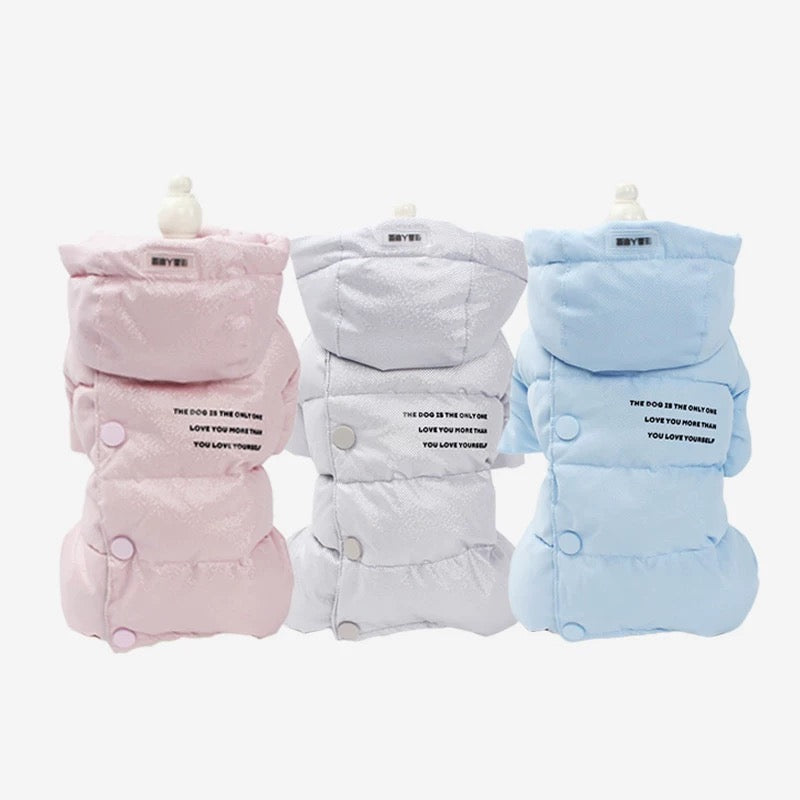 Crystal Winter Dog Down Jacket –  Female&Male Dogs/Detachable Hat