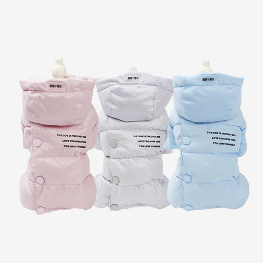 Crystal Winter Dog Down Jacket –  Female&Male Dogs/Detachable Hat