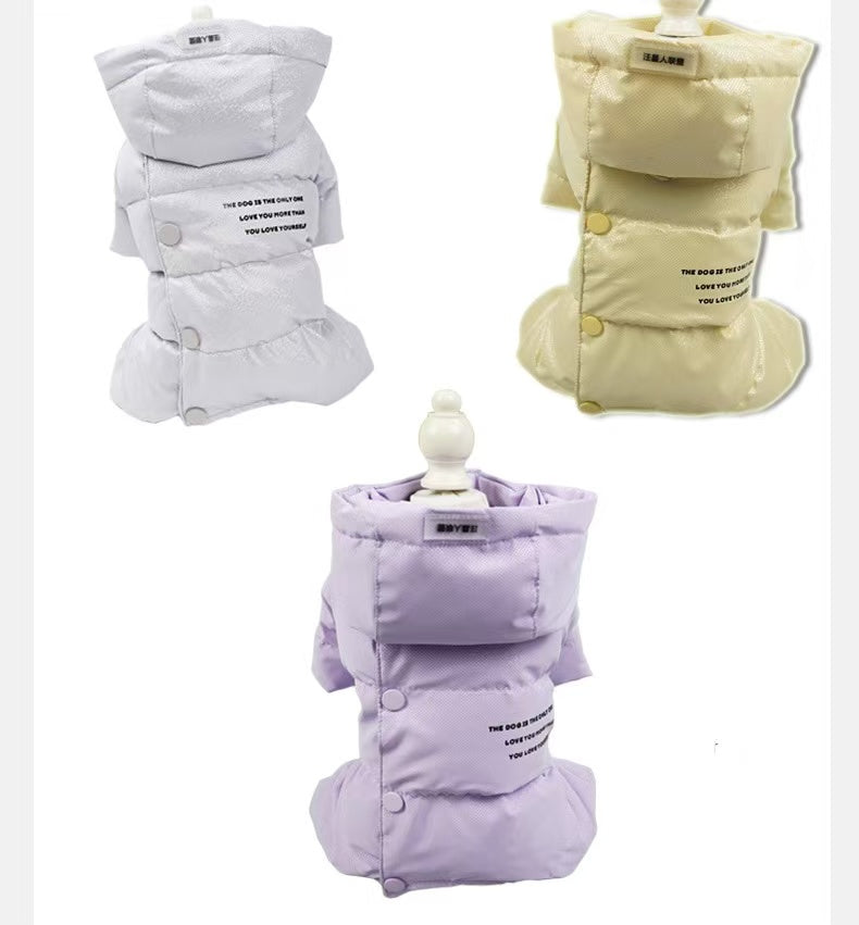 Crystal Winter Dog Down Jacket –  Female&Male Dogs/Detachable Hat