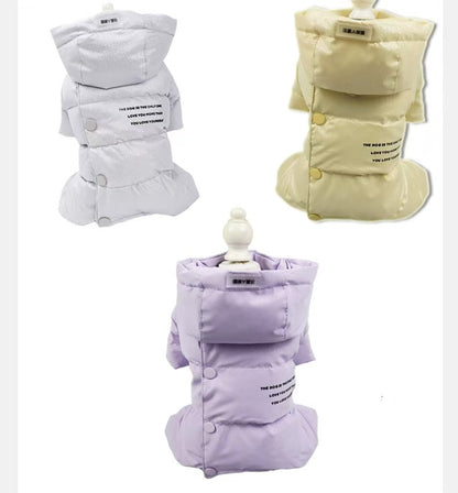 Crystal Winter Dog Down Jacket –  Female&Male Dogs/Detachable Hat