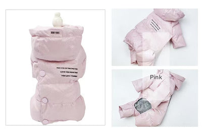 Crystal Winter Dog Down Jacket –  Female&Male Dogs/Detachable Hat
