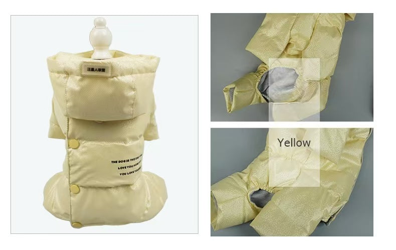 Crystal Winter Dog Down Jacket –  Female&Male Dogs/Detachable Hat