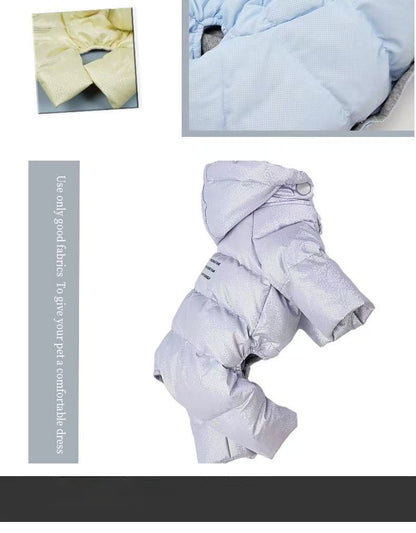 Crystal Winter Dog Down Jacket –  Female&Male Dogs/Detachable Hat