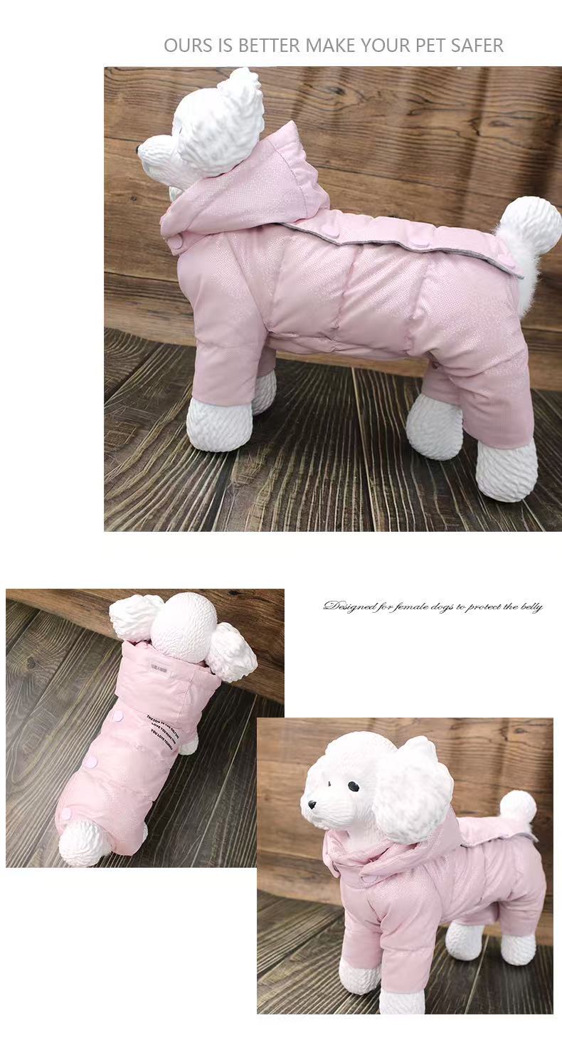 Crystal Winter Dog Down Jacket –  Female&Male Dogs/Detachable Hat