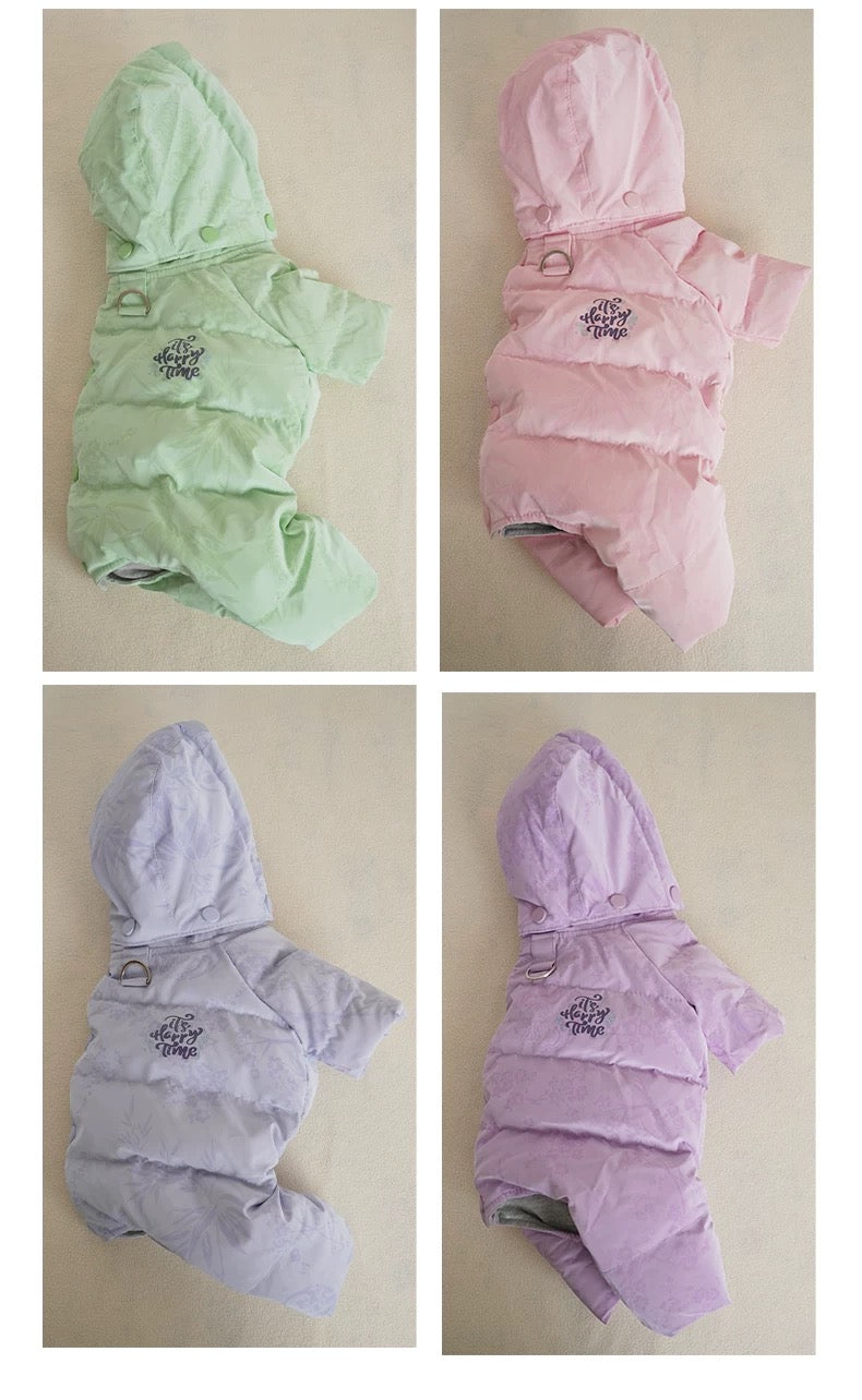 Macaron colored Winter Dog Down Jacket –   Female&Male Dogs/Detachable Hat