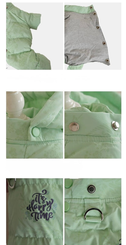 Macaron colored Winter Dog Down Jacket –   Female&Male Dogs/Detachable Hat