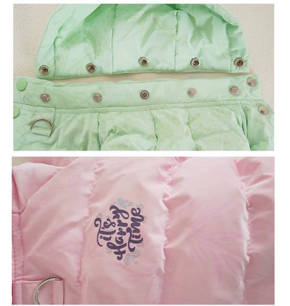 Macaron colored Winter Dog Down Jacket –   Female&Male Dogs/Detachable Hat