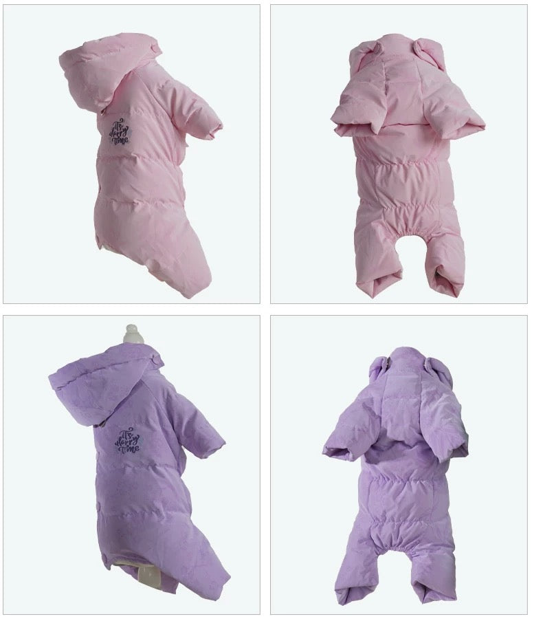 Macaron colored Winter Dog Down Jacket –   Female&Male Dogs/Detachable Hat