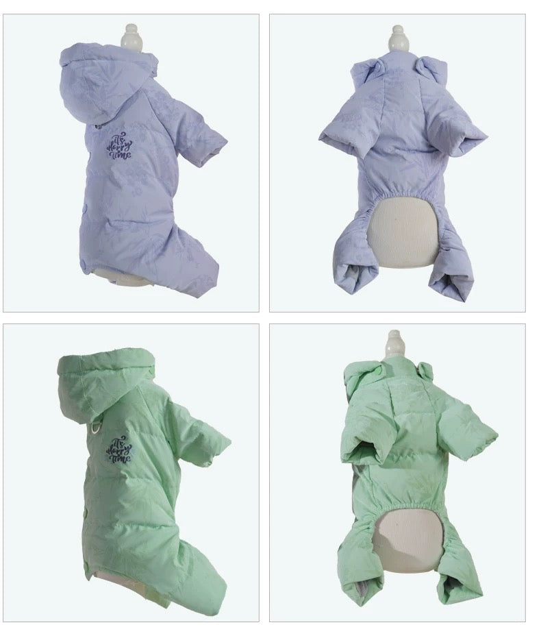 Macaron colored Winter Dog Down Jacket –   Female&Male Dogs/Detachable Hat