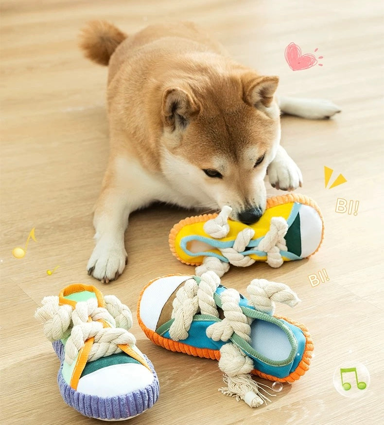 Dog Squeaky Toy for Puppies & Large Dogs – Plush Chew Toy for Boredom Relief, Interactive Sound-Making Pet Toy for Training & Teething