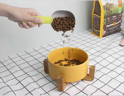 Pet Food Scoop for Dogs and Cats – Dog Food Scoop, Cat Food Scoop with Clip Handle, Food Shovel for Teddy Dogs and Cats