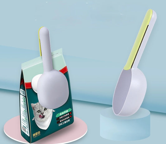 Pet Food Scoop for Dogs and Cats – Dog Food Scoop, Cat Food Scoop with Clip Handle, Food Shovel for Teddy Dogs and Cats