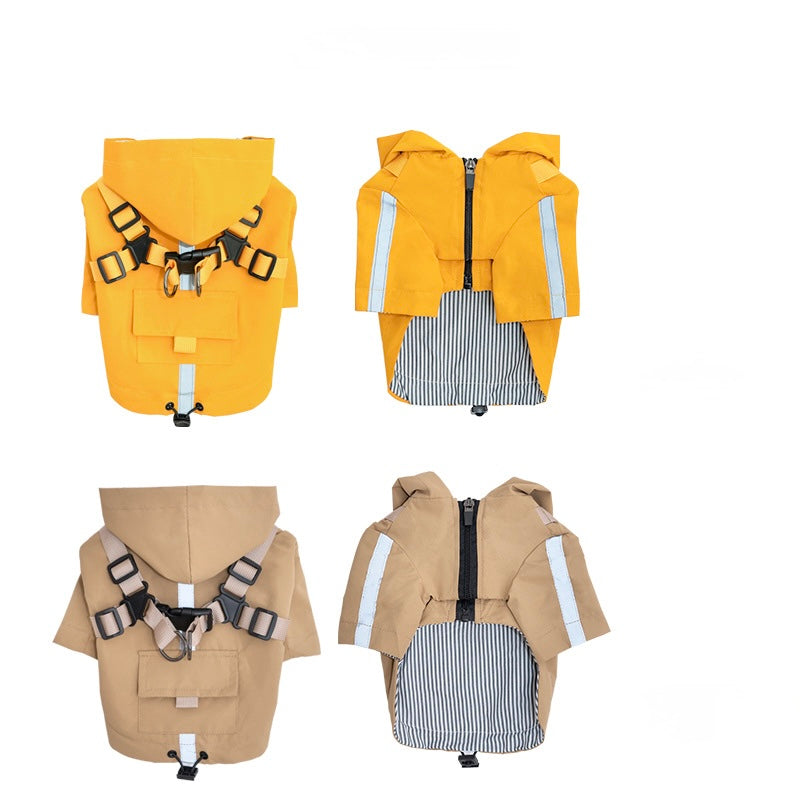 Pet Raincoat with Zipper & Hat