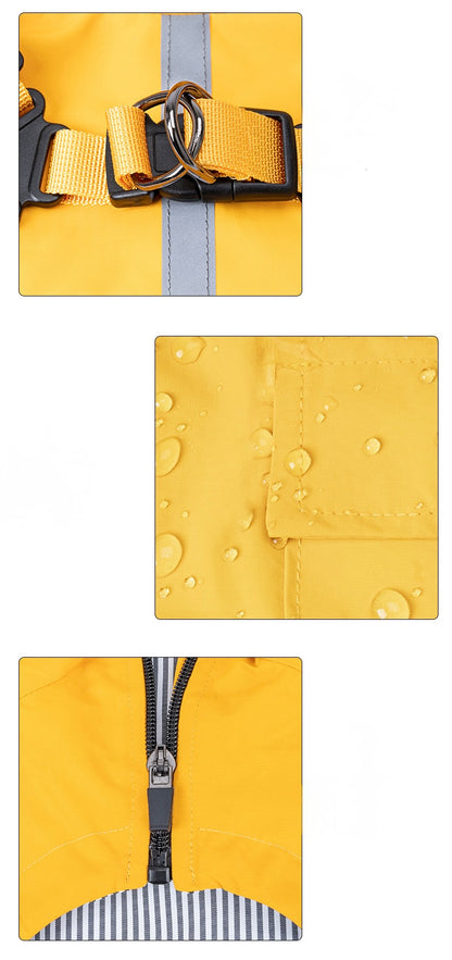 Pet Raincoat with Zipper & Hat