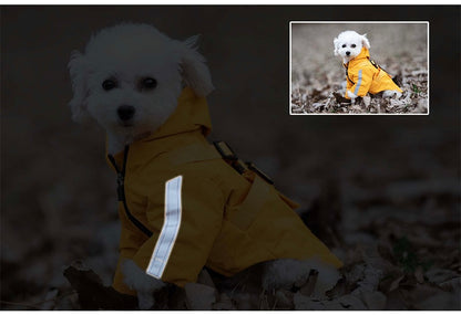 Pet Raincoat with Zipper & Hat