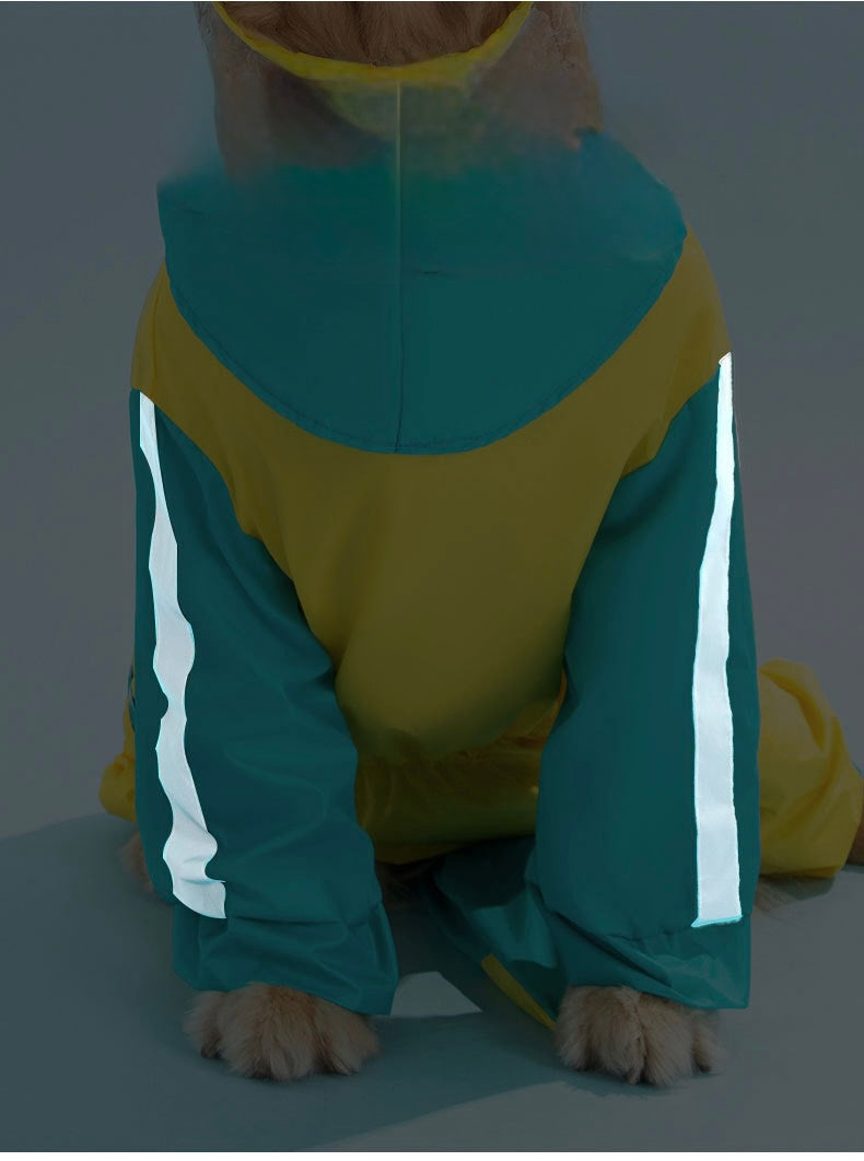Full-Coverage Dog Raincoat for Medium & Large Breeds