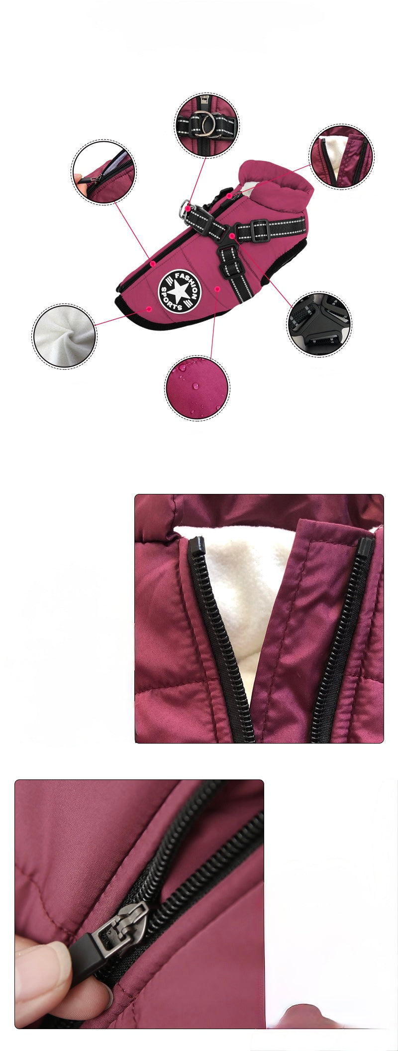 Larege Dog winter Vest
