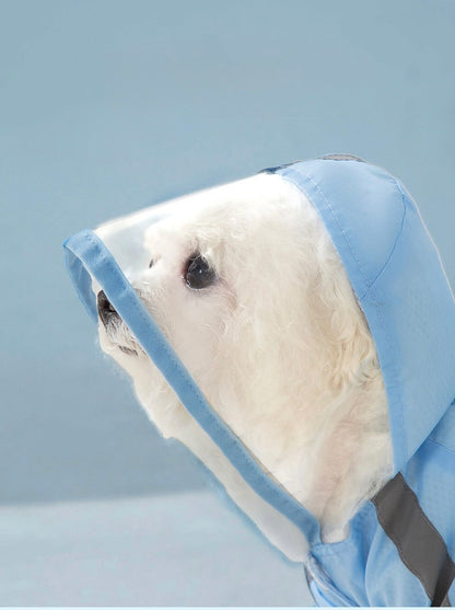 Small dog raincoat with feet