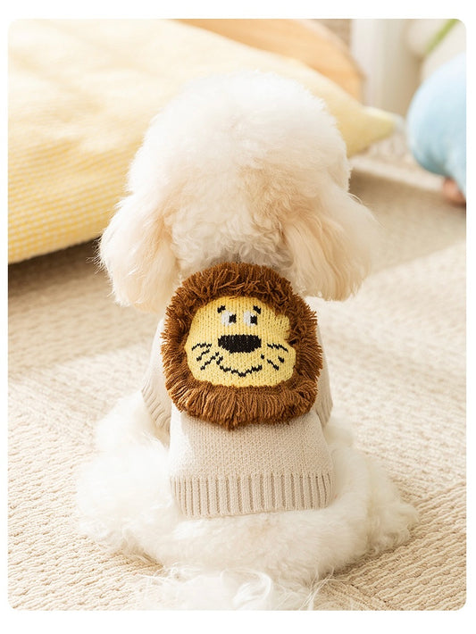 Lion 3D Mane Dog Sweater