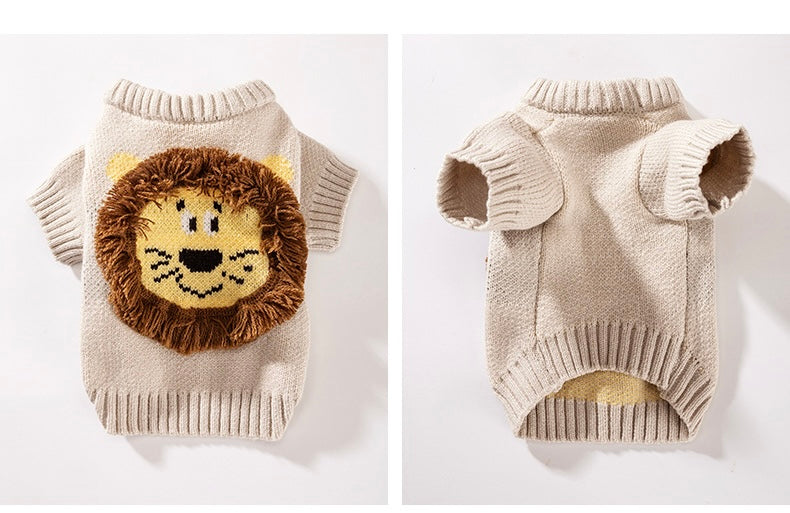 Lion 3D Mane Dog Sweater