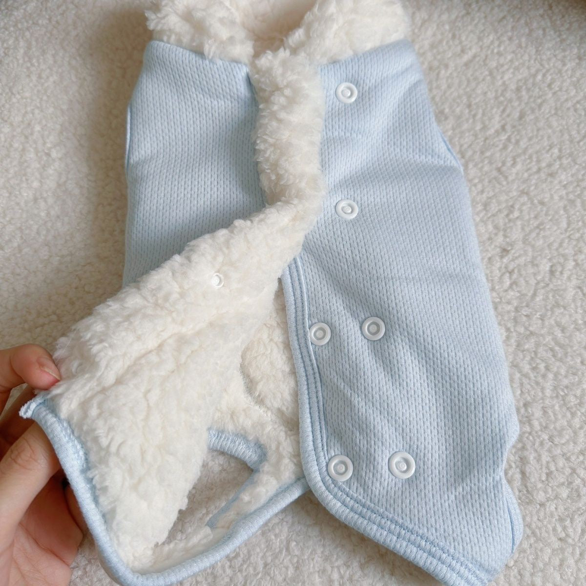 DoubleGuard™ Winter Dog Vest – Fleece-Lined Belly Warmer for Chihuahuas &amp; Puppies