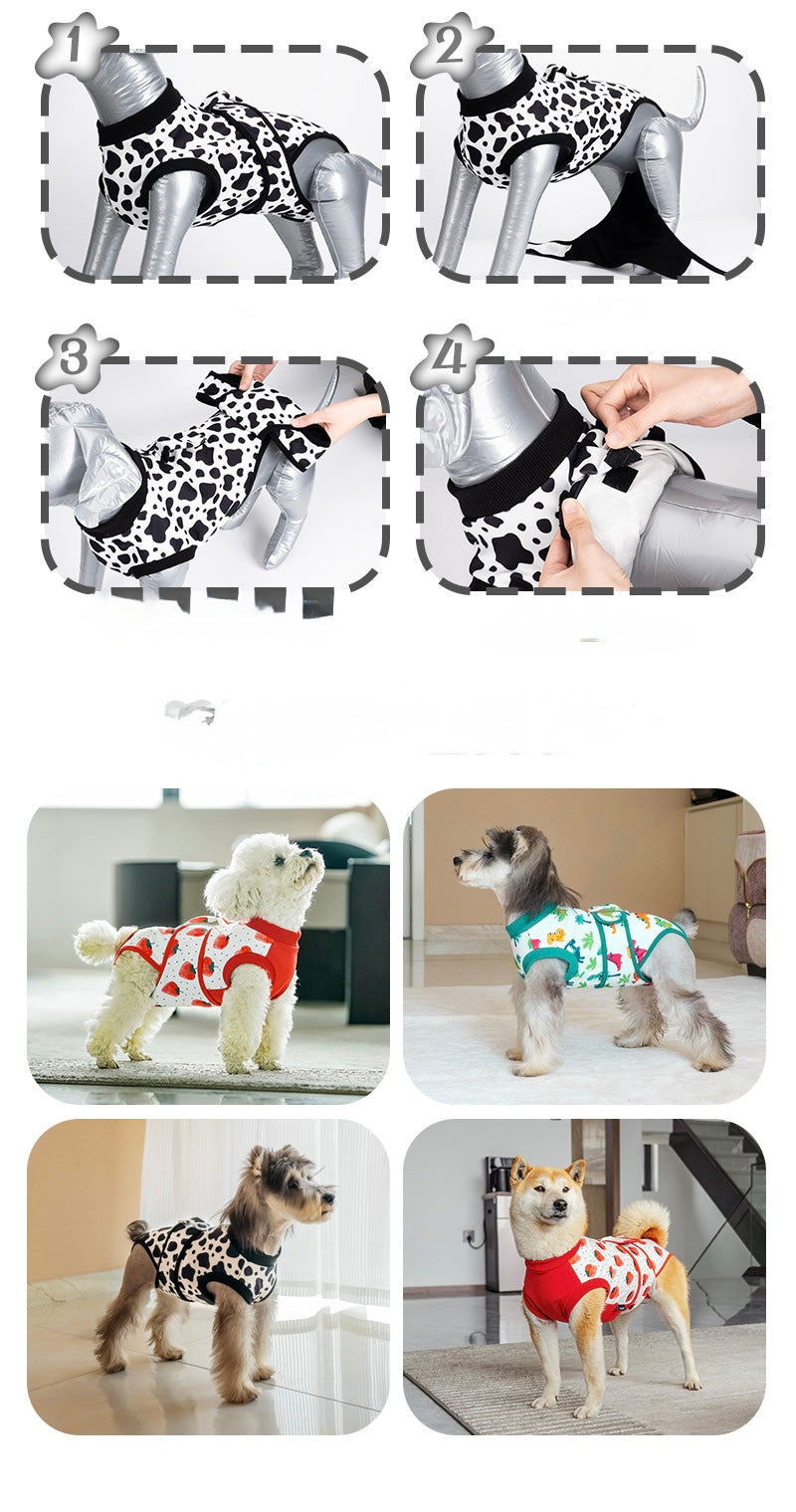 With SafePaws Healing Suit, dog recover safely and comfortably without the risk of licking stitches.