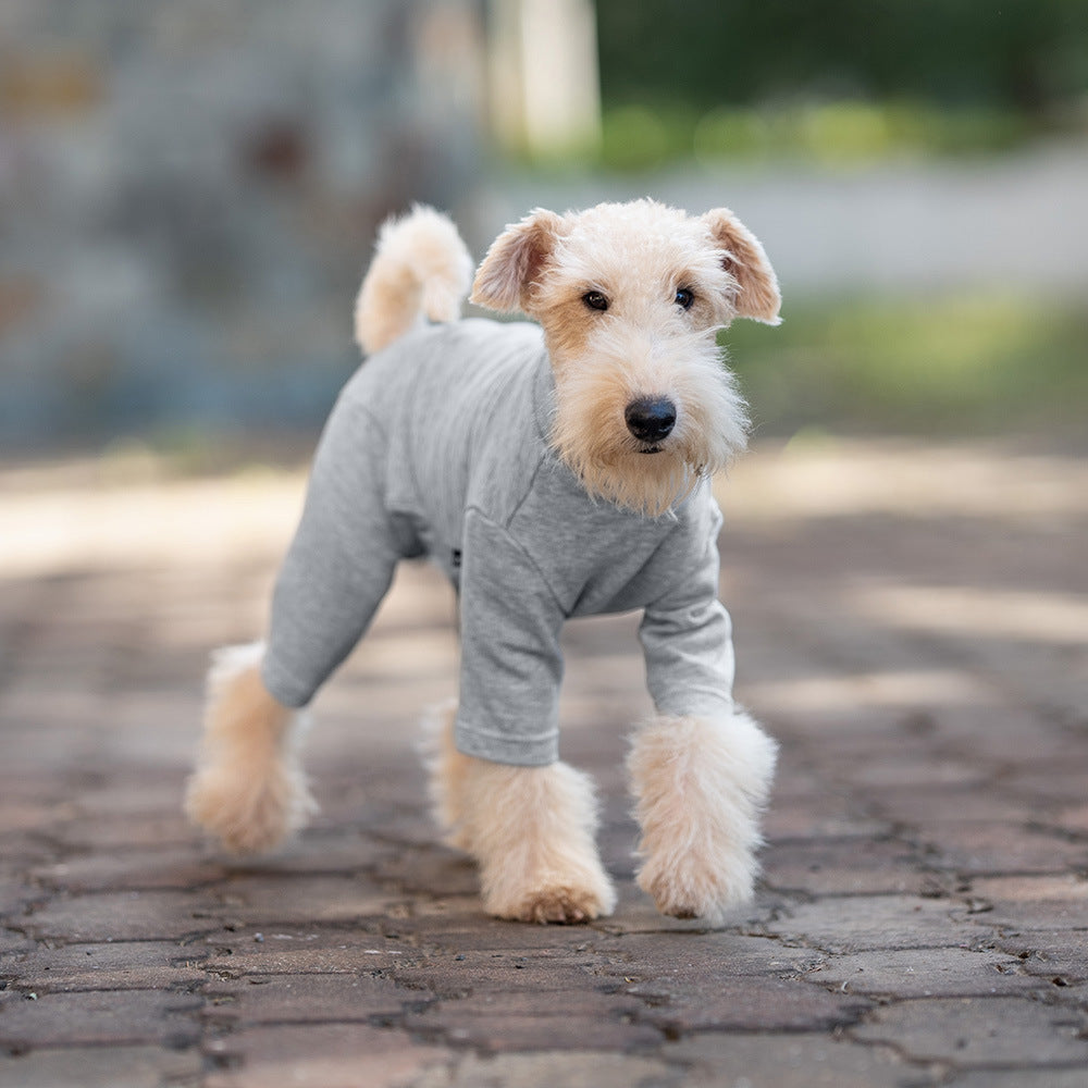 Winter Warm Dog Pajamas w/ 4 Legs - Fleece Lining