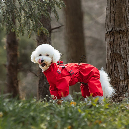Full-Coverage Dog Raincoat – Waterproof & Windproof Pet Jumpsuit