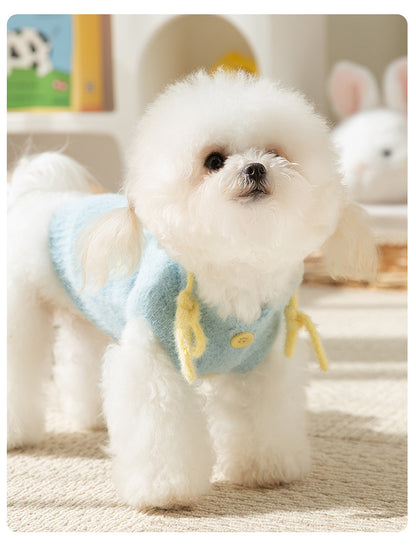 Winter Dog Macaron Cute Fluffy Mink Fur Hooded Coat