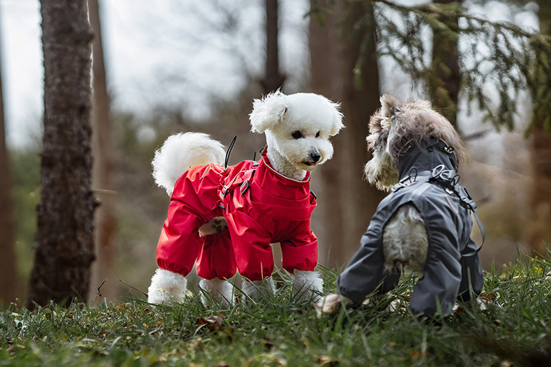 Full-Coverage Dog Raincoat – Waterproof & Windproof Pet Jumpsuit