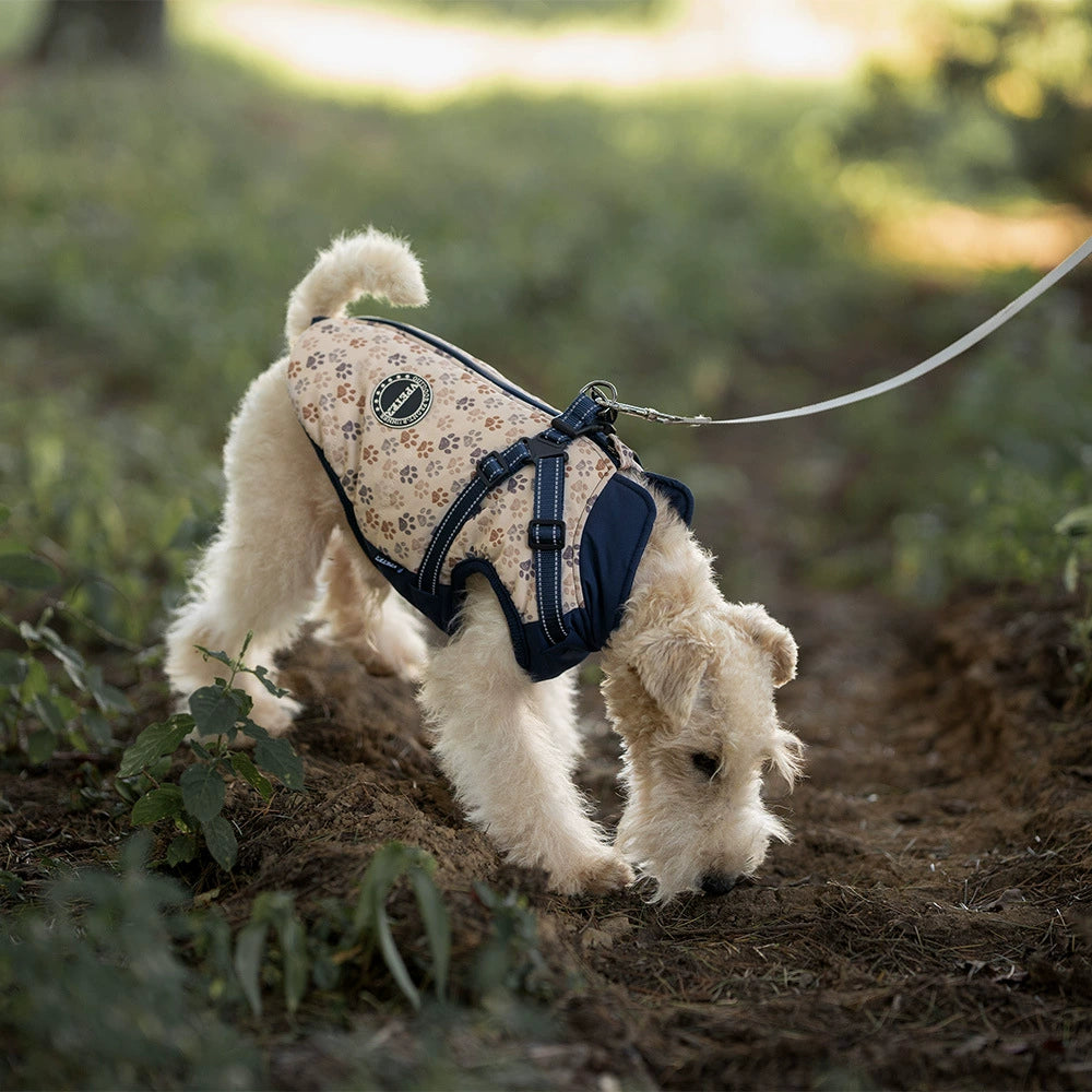 Winter Dog Vest for Small/Medium Breeds – Thickened Cotton Jacket with Leash Hole