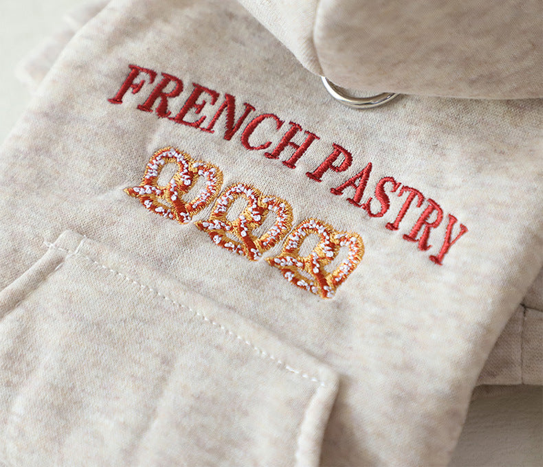 Warm Oatmeal Dog Hoodie for Small Breeds - Fall/Winter Pet Clothes