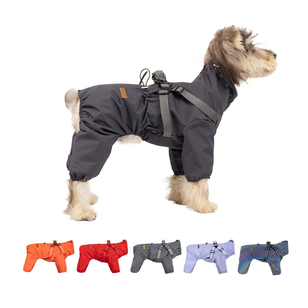 Full-Coverage Dog Raincoat – Waterproof & Windproof Pet Jumpsuit