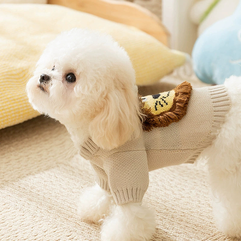 Lion 3D Mane Dog Sweater