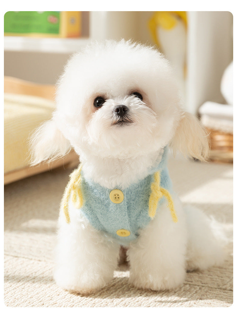 Winter Dog Macaron Cute Fluffy Mink Fur Hooded Coat