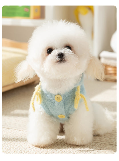 Winter Dog Macaron Cute Fluffy Mink Fur Hooded Coat