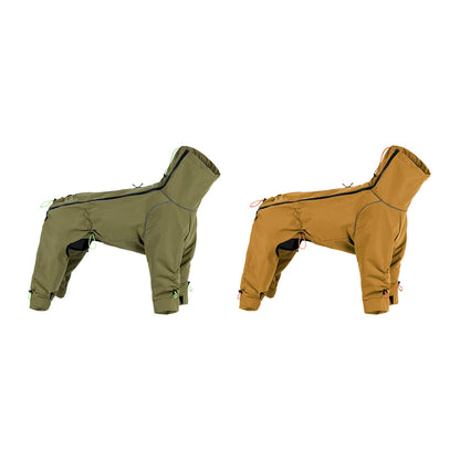 Large Dog Four-Legged Fleece-Lined Waterproof Jacket"