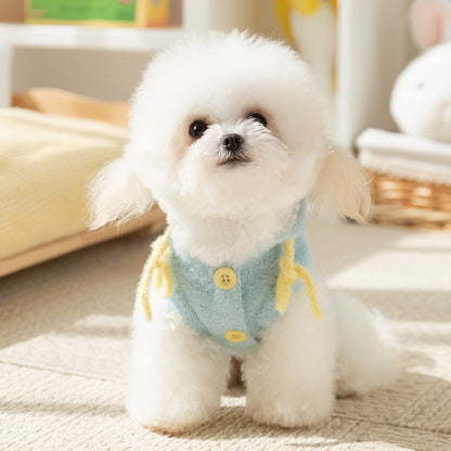 Winter Dog Macaron Cute Fluffy Mink Fur Hooded Coat