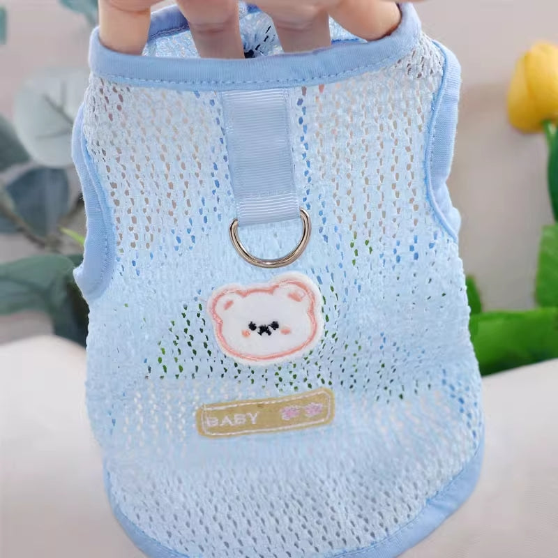BreezeCool™ Summer Dog Vest – Breathable Mesh with Leash Attachment