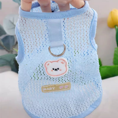 BreezeCool™ Summer Dog Vest – Breathable Mesh with Leash Attachment