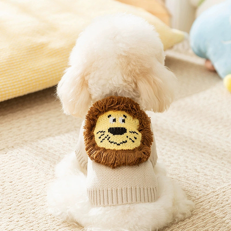 Lion 3D Mane Dog Sweater
