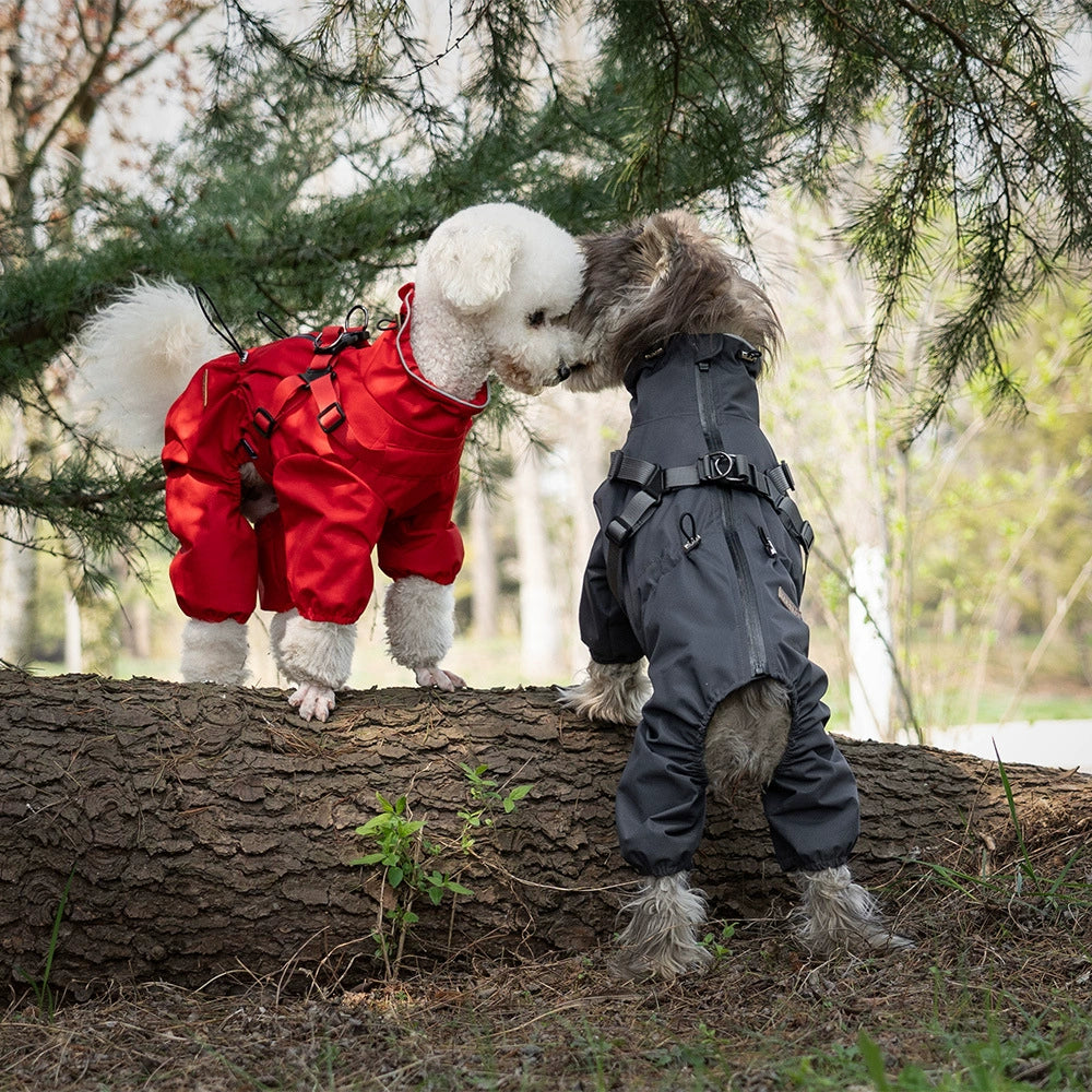 Full-Coverage Dog Raincoat – Waterproof & Windproof Pet Jumpsuit