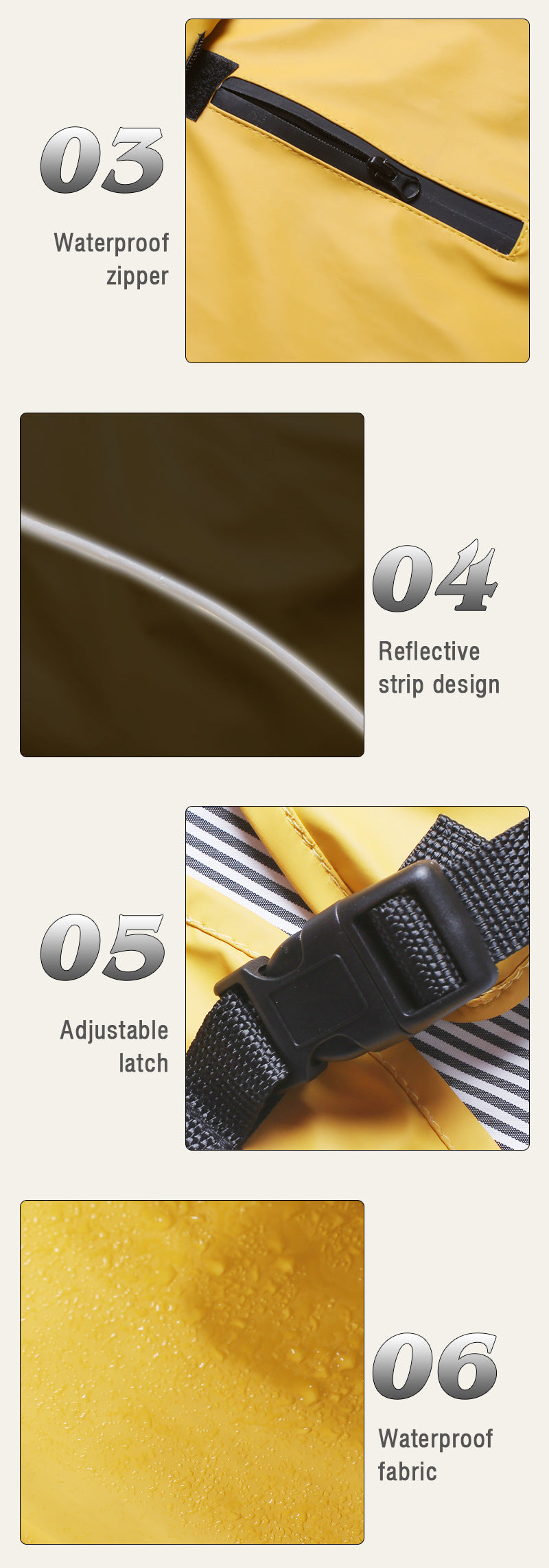 Foldable & Waterproof Dog Raincoat – Hooded, Reflective & Universal Fit for Medium & Large Dogs