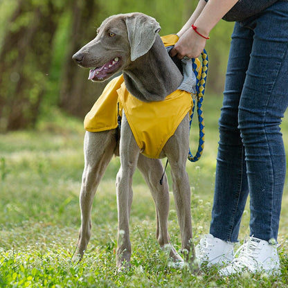 Foldable & Waterproof Dog Raincoat – Hooded, Reflective & Universal Fit for Medium & Large Dogs