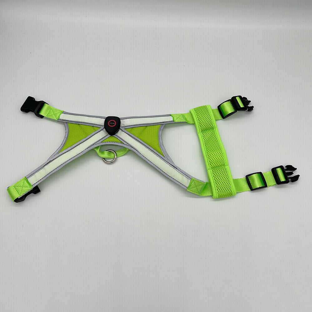 USB Rechargeable LED Pet Harness – X-Cross Dual Light Strips