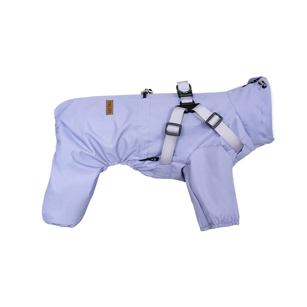 Full-Coverage Dog Raincoat – Waterproof & Windproof Pet Jumpsuit